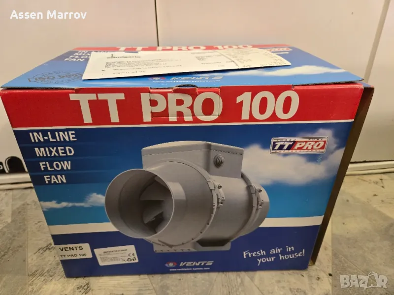 вентилатор vents ф100 tt pro 100, снимка 1