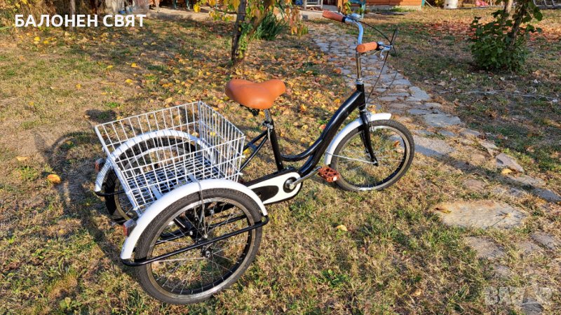 Намаление МЕГА МАРКА и Безплатна Доставка Нова Триколка с Голям Кош 3 спирачки 20 цола, снимка 1