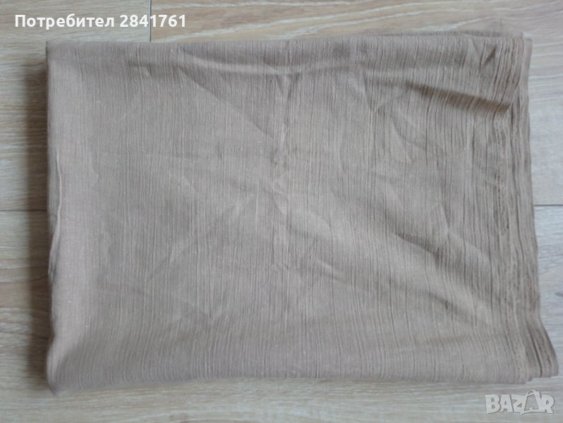 Светлокафяв памучен кенарен плат, снимка 1