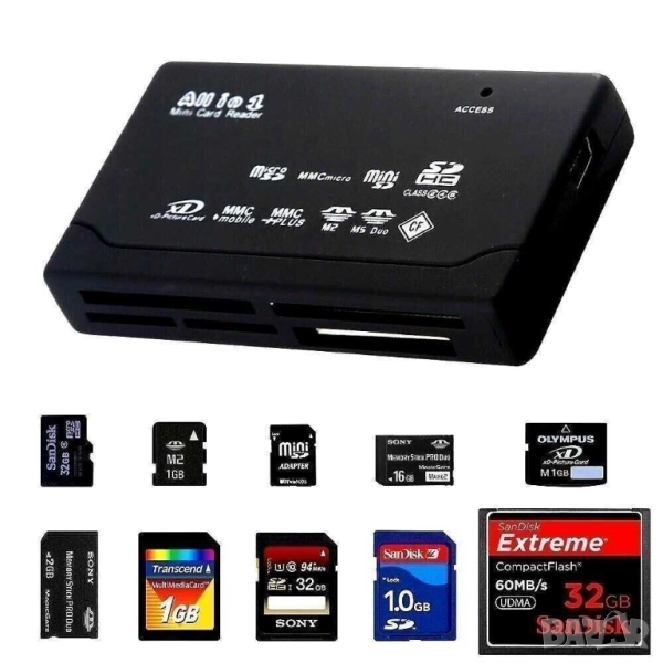 Четец на карти памет 10 в 1, USB, 4.3 Mbps, снимка 1