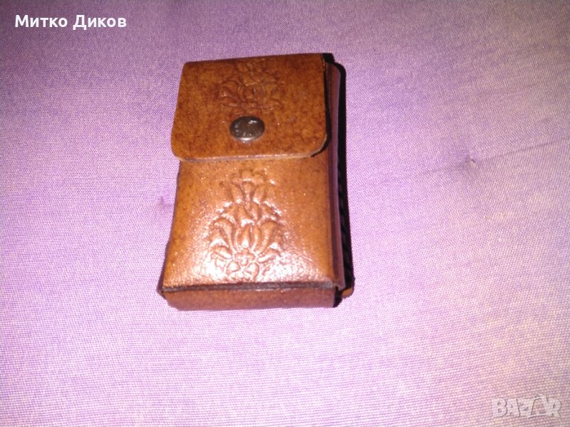 Калъвче ново дълги цигари естествена кожа за колан 103х60х27мм, снимка 1