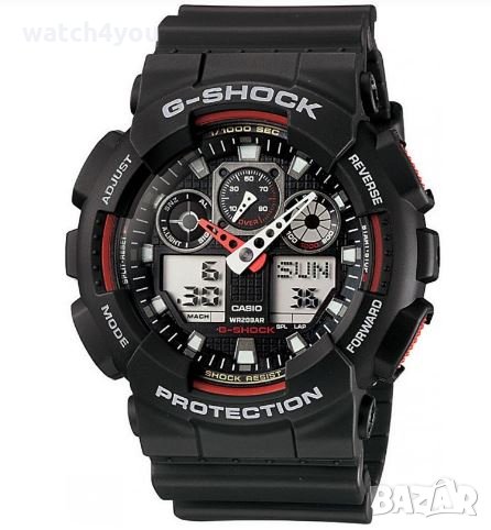 НОВ CASIO G-SHOCK GA-100-1A4ER GA-100-1  GA 100, снимка 1