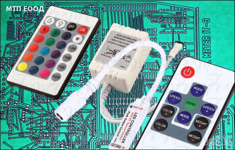 LED RGB Контролер, управление за светодиодна лента, дистанционно, снимка 1