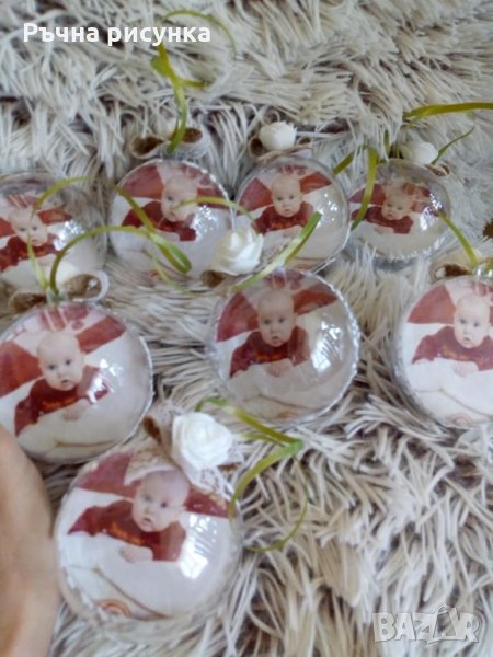 Коледна топка за елха с ваша снимка 6лв, снимка 1