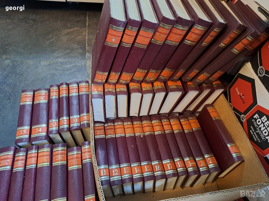 луксозни книги с твърди корици 55 тома избрани съчинения Ленин , снимка 1