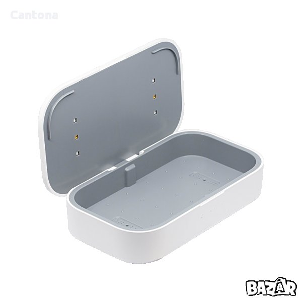 3-в-1 UV стерилизатор и дезинфектант за телефон, бижута и др, с 10w QI бързо зарядно устройство и ар, снимка 1