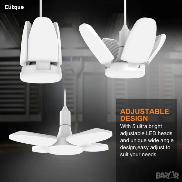 LED Светодиодна широковолтажна сгъваема лампа, снимка 1