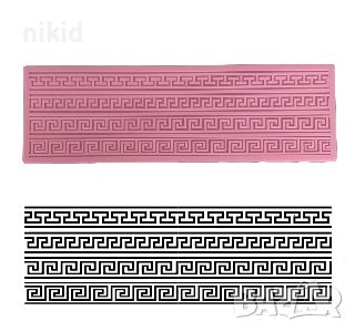 4 вида фриз стил Лого Версаче versace борд кант силиконов молд форма за украса торта фондан дантела , снимка 1