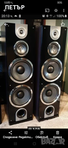 Carbon четири лентови колони говорителите са от карбон В 110 Ш 30 Д 35 .20 кг едната, снимка 1