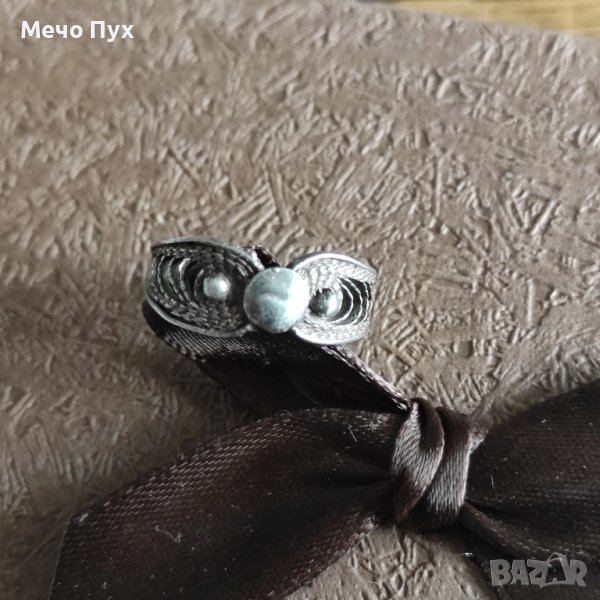 Стар сребърен пръстен Филигран (202), снимка 1