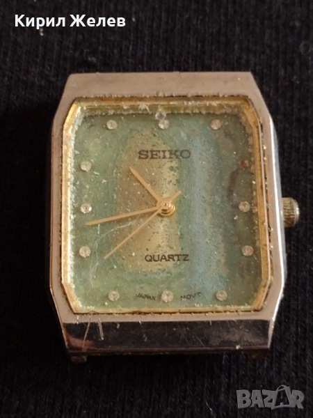 Стилен дамски часовник SEIKO QUARTZ JAPAN с кристали Сваровски интересен модел - 26889, снимка 1