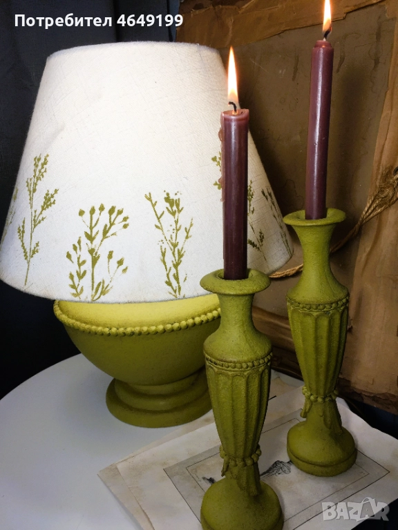 Настолна лампа плюс подарък - чифт свещници, снимка 1