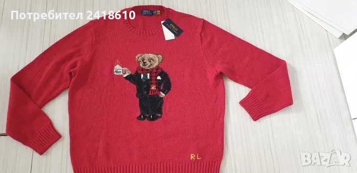 POLO Ralph Lauren Bear Cotton/ Len Mens Size XL НОВО! ОРИГИНАЛ! Мъжки Пуловер !, снимка 1