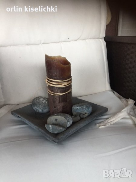 Свещник със свещ , снимка 1