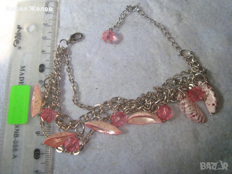 НЕЖНА ХЕНД - МЕЙД ЛЯТНА ПЛАЖНА СРЕБРИСТА ФЕШЪН АРТ ОГЪРЛИЦА КОЛИЕ 31314 , снимка 1