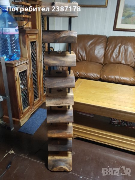 Масивна декоративна лампа от орех, снимка 1