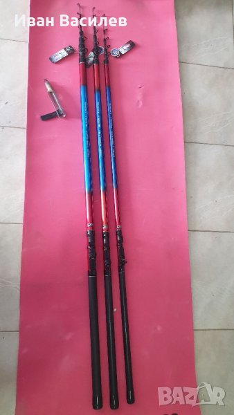 Разпродавам!100% маркови карбонови болонезе въдици 4м.5м.6м.само 30лв бр., снимка 1