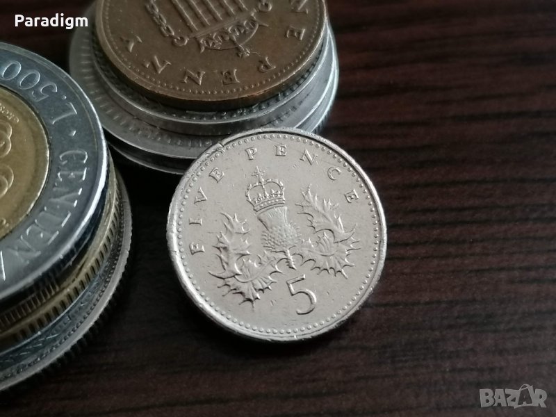 Монета - Великобритания - 5 пенса | 2001г., снимка 1