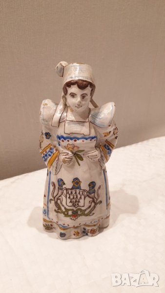 Порцеланова женска фигура, френска, фигурна камбана за вечер, снимка 1