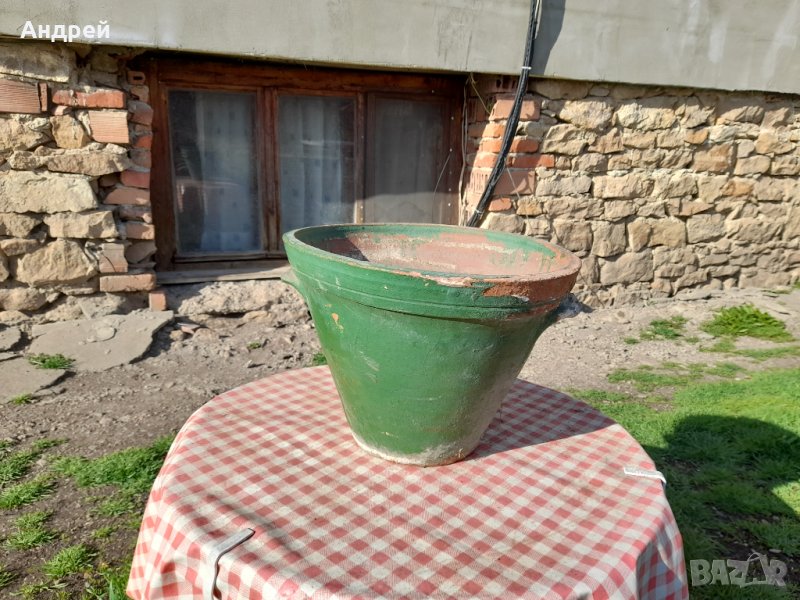 Стара керамична саксия #2, снимка 1