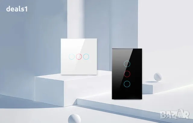 AVATTO Интелигентен Tuya Превключвател за осветление 3 бутона, снимка 8 - Друга електроника - 48053675