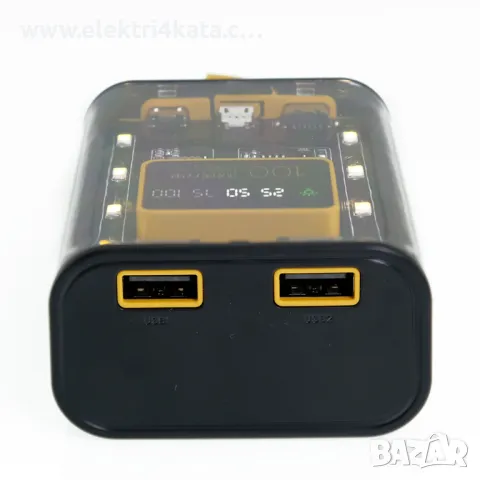 Power Bank с прозрачен корпус и дисплей, снимка 7 - Друга електроника - 47349844