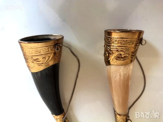 Страхотни Грузински Рогове,Барутници, снимка 4 - Антикварни и старинни предмети - 51223128