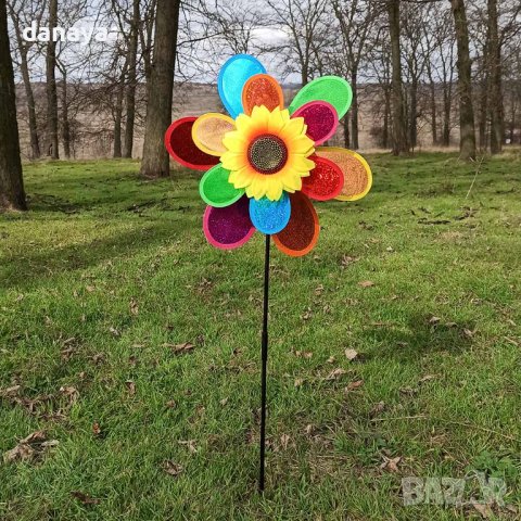 3604 Вятърна въртележка Голям слънчоглед, снимка 5 - Градински мебели, декорация  - 39778007