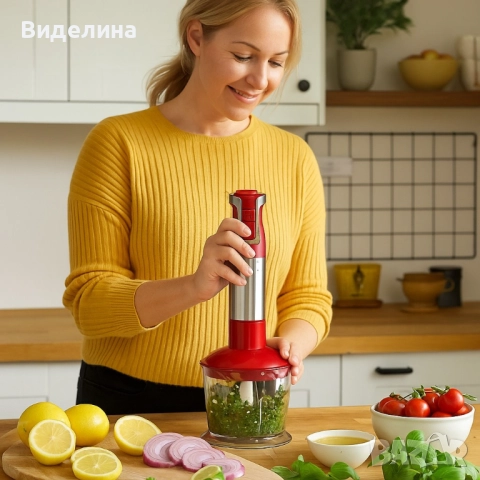 Пасатор 3 в 1 с чопър и бъркалка Royalty Line RL-ESMS800, снимка 5 - Чопъри и пасатори - 51804049