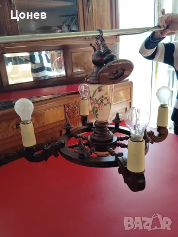 Полилей с 4 светлоизточника, снимка 2 - Лампи за таван - 48674055