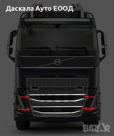 Декорация лайсни на предна решетка за ВОЛВО Volvo FH 2021г.+