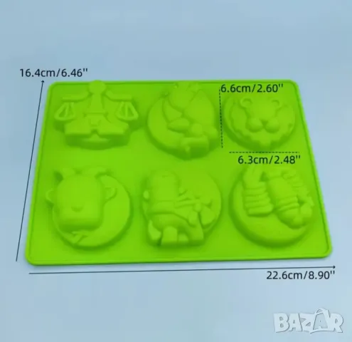 Комплект 2 молда 12-те зодии за сапуни и свещи , снимка 8 - Форми - 50197623