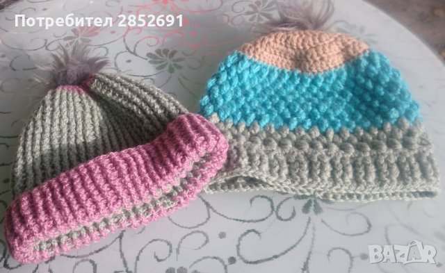 Шапки.Ръчно плетиво,безшевни.НОВИ, снимка 5 - Шапки - 43517866