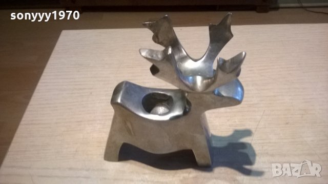 алуминиево еленче свещник-13х11х5см-внос швеция, снимка 6 - Колекции - 27651655