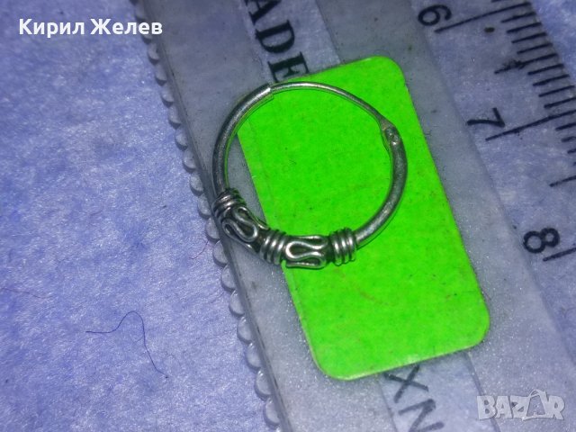 СТАРА КЛАСИЧЕСКИ РЕТРО АРТ СТИЛ СРЕБЪРНА ОБЕЦА ВИСОКА ПРОБА СРЕБРО РЪЧНА ИЗРАБОТКА 26244, снимка 3 - Антикварни и старинни предмети - 40770364