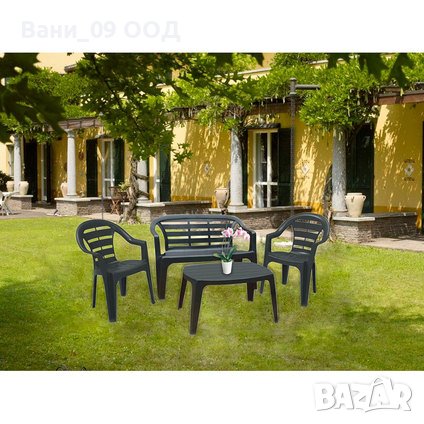 Градински комплект маса, пейка плюс 2 стола, снимка 3 - Градински мебели, декорация  - 36614911
