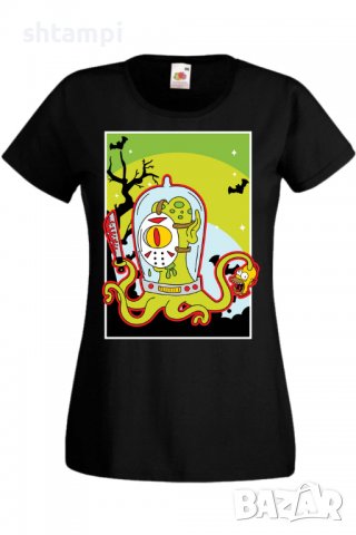Дамска тениска The Simpsons Alien,Halloween,Хелоуин,Празник,Забавление,Изненада,Обичаи,, снимка 2 - Тениски - 38149380