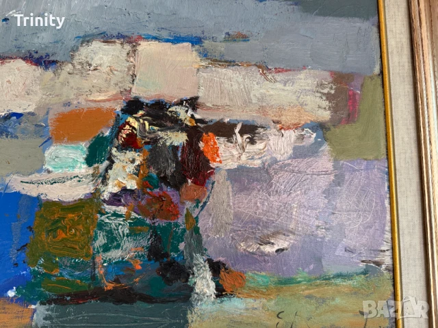 Картина масло на платно - Евгений Петров, снимка 2 - Други ценни предмети - 50568415