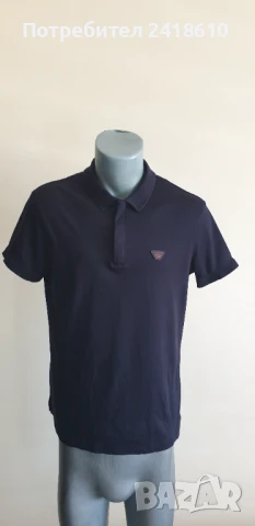 Armani Jeans AJ Badge Logo 3/4 Zip Stretch Cotton Mens Size M  ОРИГИНАЛ! Мъжка Тениска!, снимка 12 - Тениски - 51271734