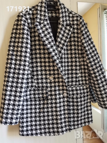 Дамско сако вълна-лен-памук М-Л, снимка 5 - Сака - 51709121