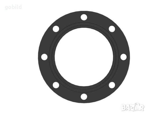 Уплътнение за фланец на бойлер - голям, 8 отвора, снимка 1 - Бойлери - 43758059
