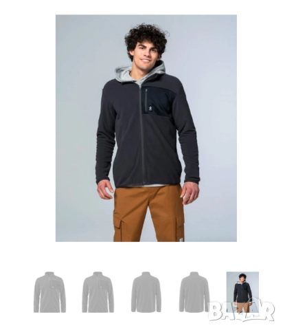 Мъжко полар  Bula, тъмносиво размер Л, снимка 4 - Спортни дрехи, екипи - 52447560