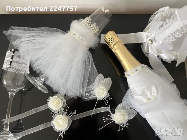 Подвижна украса за сватбени чаши , снимка 9 - Сватбени аксесоари - 37051216