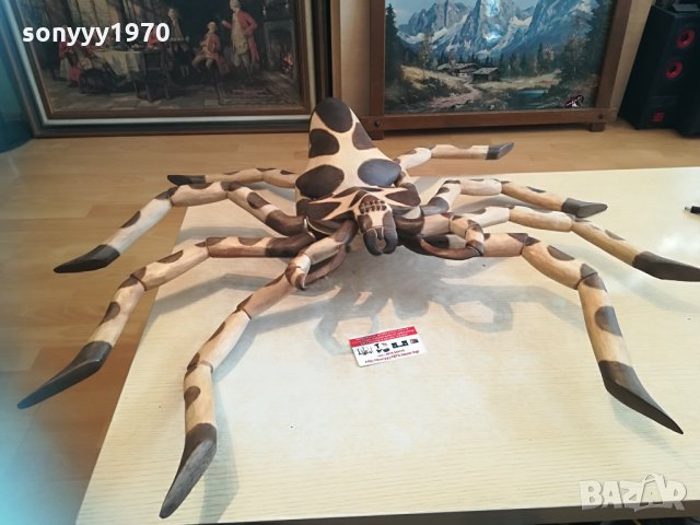 ОГРОМЕН ДЪРВЕН РАК С 8 КРАКА 90Х70СМ 1404211815, снимка 5 - Антикварни и старинни предмети - 32549316