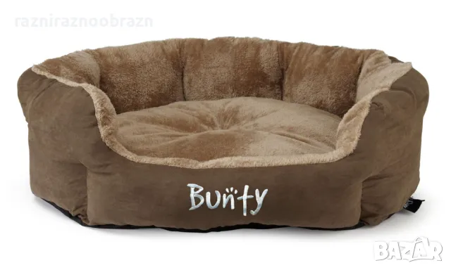 Кучешко луксозно легло с овална форма и бродирано лого Bunty, снимка 3 - За кучета - 49702439
