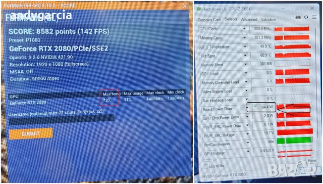 RTX 2080 8GB/Core i9-9980HK/17.3 G-SYNC 144Hz IPS/32GB RAM/1024GB SSD/Acer Predator Helios 700, снимка 15 - Лаптопи за игри - 52365348