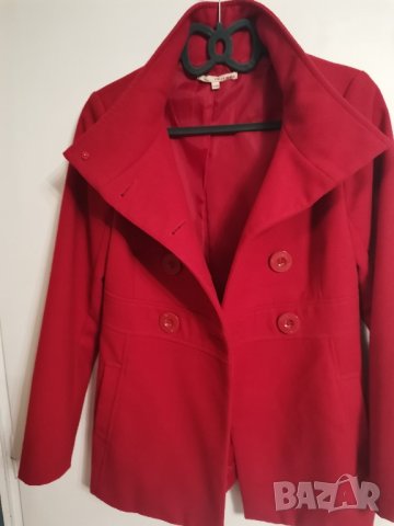 Червено палто на Tally Weijl , снимка 5 - Палта, манта - 43145014