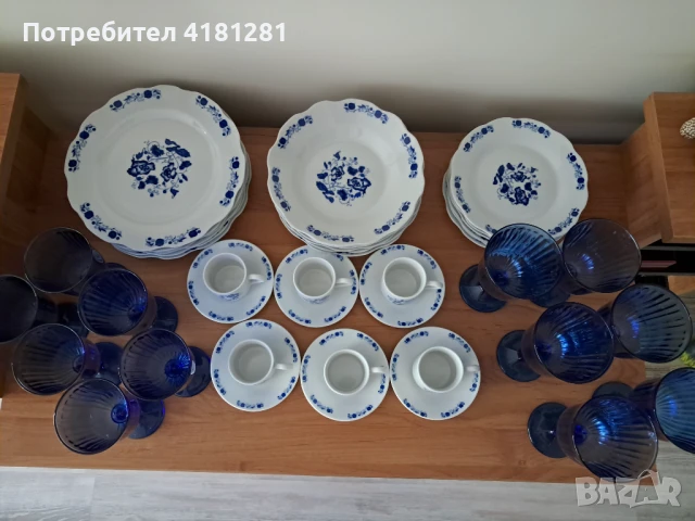 Италиански порцеланов винтидж сервиз 42 части НОВ 
