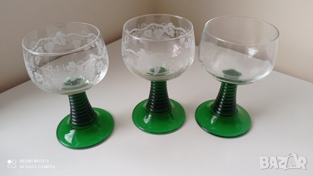 Ретро кристални чаши за вино, снимка 7 - Други ценни предмети - 35532610