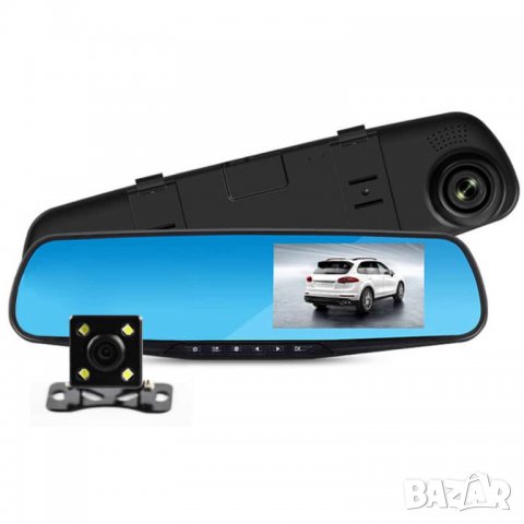 Огледало-видеорегистратор с две камери и 4.3 инча дисплей, снимка 4 - Аксесоари и консумативи - 33272200